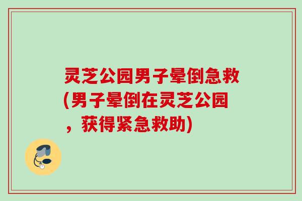 灵芝公园男子晕倒急救(男子晕倒在灵芝公园，获得紧急救助)