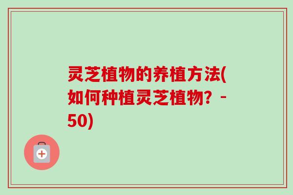 灵芝植物的养植方法(如何种植灵芝植物?-50) 灵芝植物的养植方法(如何种植灵芝植物?-50)