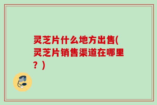灵芝片什么地方出售(灵芝片销售渠道在哪里？)