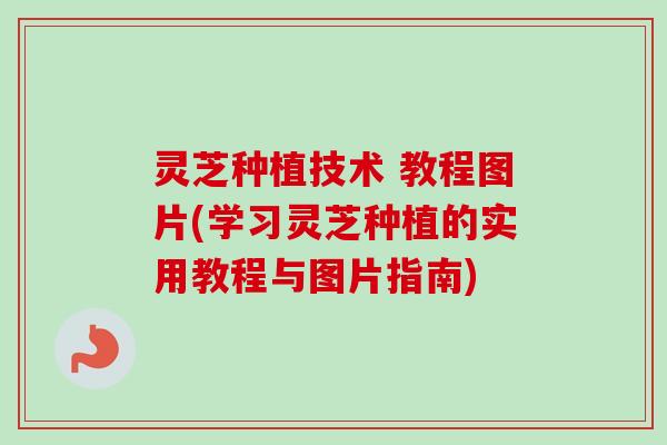 灵芝种植技术 教程图片(学习灵芝种植的实用教程与图片指南)