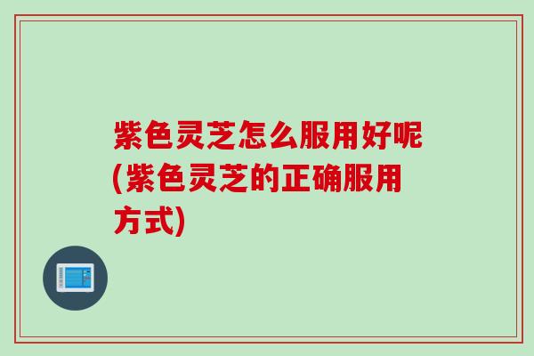 紫色灵芝怎么服用好呢(紫色灵芝的正确服用方式) 紫色灵芝怎么服用好呢(紫色灵芝的正确服用方式)