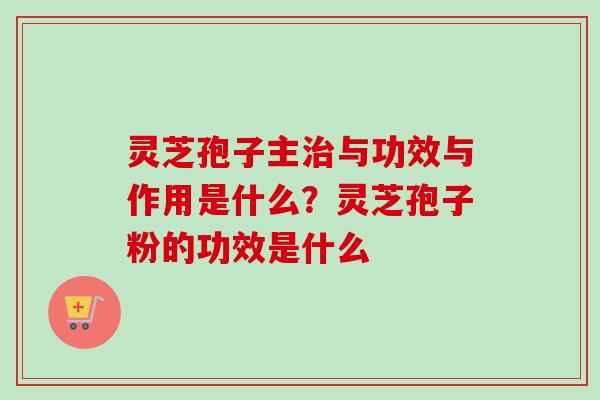 灵芝孢子主治与功效与作用是什么？灵芝孢子粉的功效是什么