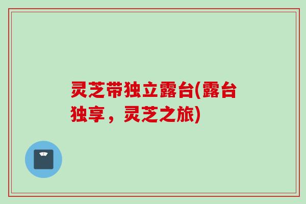 灵芝带独立露台(露台独享，灵芝之旅)