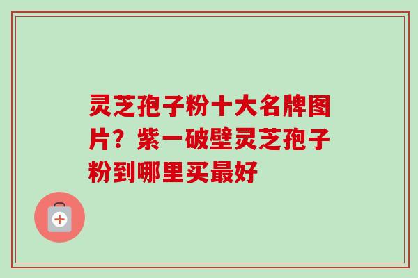 灵芝孢子粉十大名牌图片？紫一破壁灵芝孢子粉到哪里买最好