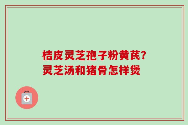 桔皮灵芝孢子粉黄芪？灵芝汤和猪骨怎样煲