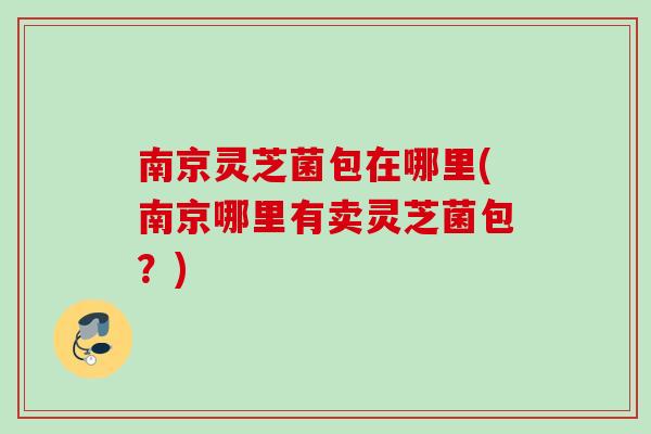 南京灵芝菌包在哪里(南京哪里有卖灵芝菌包？)