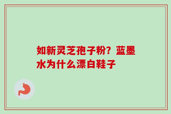 如新灵芝孢子粉？蓝墨水为什么漂白鞋子