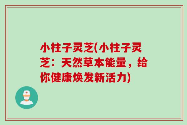 小柱子灵芝(小柱子灵芝：天然草本能量，给你健康焕发新活力)