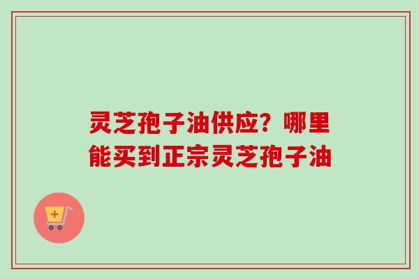 灵芝孢子油供应？哪里能买到正宗灵芝孢子油