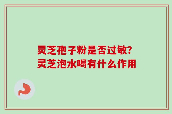 灵芝孢子粉是否过敏？灵芝泡水喝有什么作用