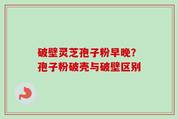 破壁灵芝孢子粉早晚？孢子粉破壳与破壁区别