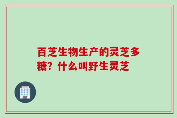 百芝生物生产的灵芝多糖？什么叫野生灵芝