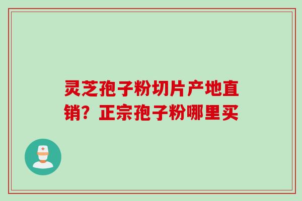 灵芝孢子粉切片产地直销？正宗孢子粉哪里买