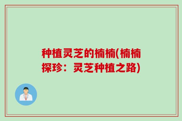 种植灵芝的楠楠(楠楠探珍：灵芝种植之路)