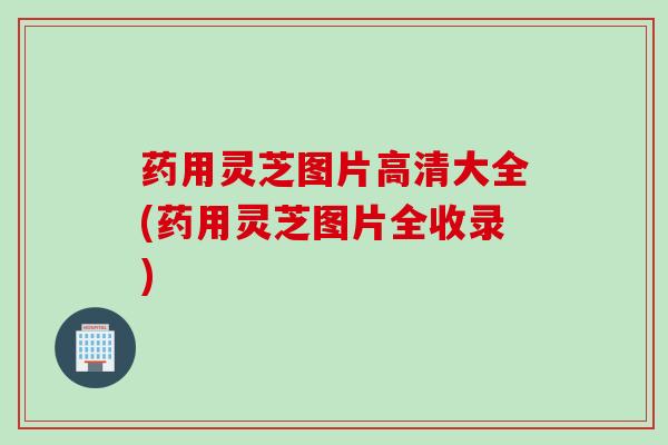 药用灵芝图片高清大全(药用灵芝图片全收录)