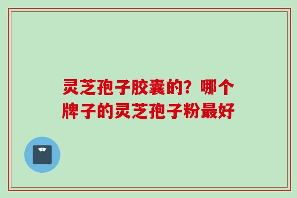 灵芝孢子胶囊的?哪个牌子的灵芝孢子粉好 灵芝孢子胶囊的?哪个牌子的灵芝孢子粉好