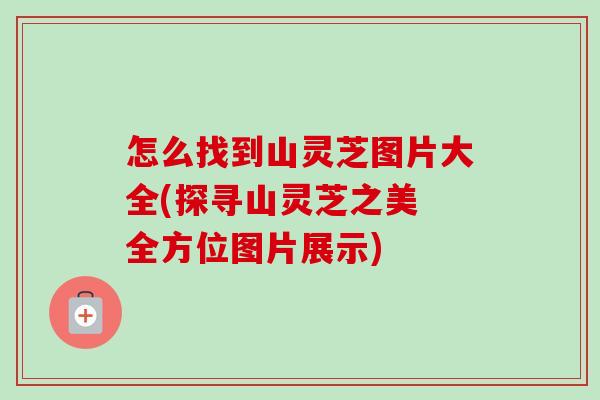怎么找到山灵芝图片大全(探寻山灵芝之美 全方位图片展示)
