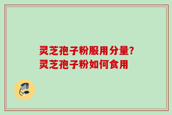 灵芝孢子粉服用分量？灵芝孢子粉如何食用