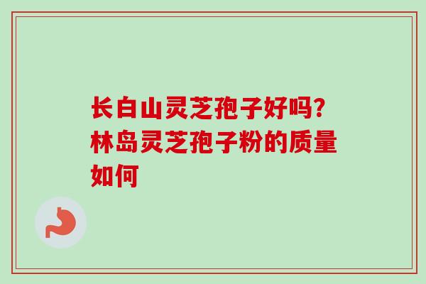 长白山灵芝孢子好吗？林岛灵芝孢子粉的质量如何