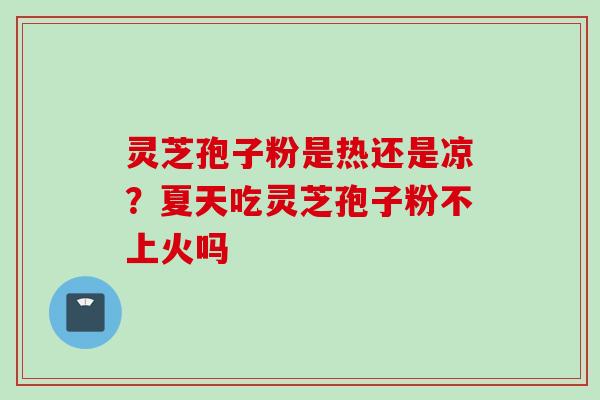 灵芝孢子粉是热还是凉？夏天吃灵芝孢子粉不上火吗