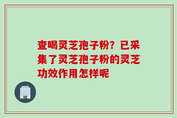 查喝灵芝孢子粉？已采集了灵芝孢子粉的灵芝功效作用怎样呢