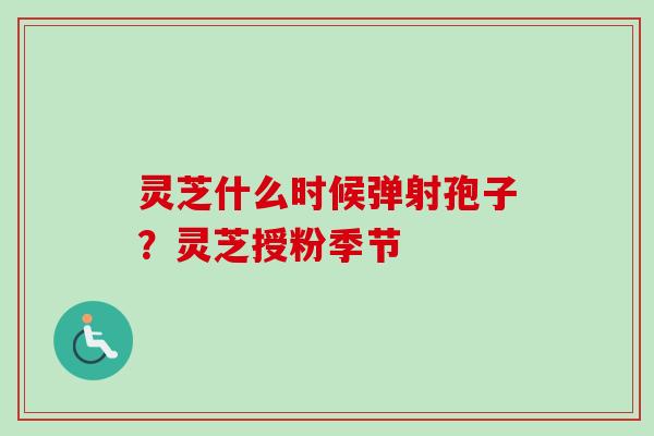 灵芝什么时候弹射孢子？灵芝授粉季节