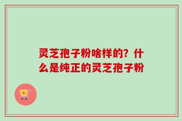 灵芝孢子粉啥样的？什么是纯正的灵芝孢子粉
