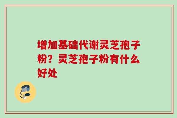增加基础代谢灵芝孢子粉？灵芝孢子粉有什么好处