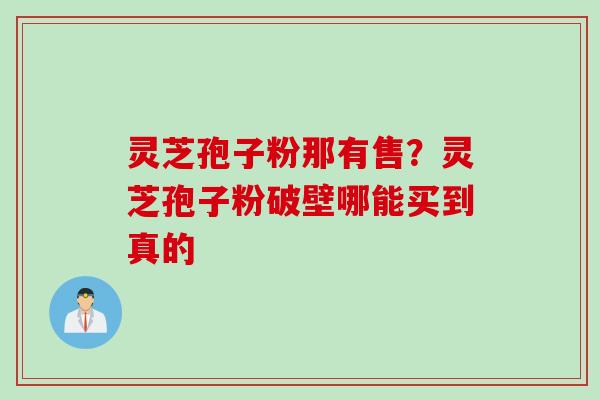 灵芝孢子粉那有售？灵芝孢子粉破壁哪能买到真的