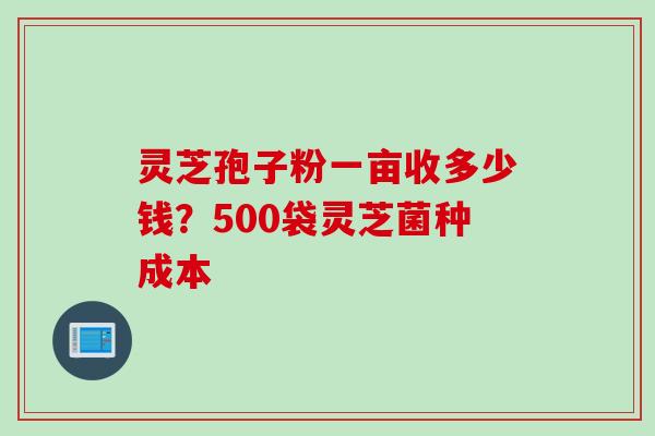 灵芝孢子粉一亩收多少钱？500袋灵芝菌种成本
