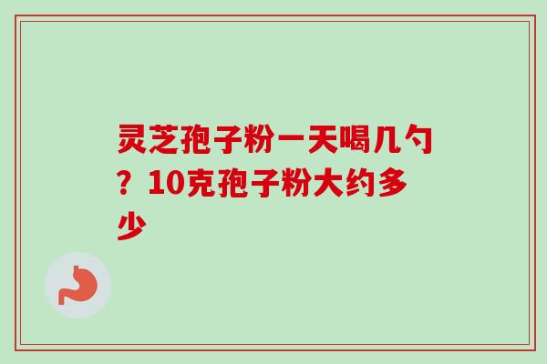 灵芝孢子粉一天喝几勺？10克孢子粉大约多少