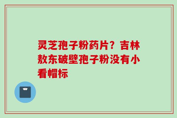 灵芝孢子粉药片？吉林敖东破壁孢子粉没有小看帽标