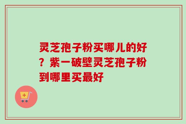 灵芝孢子粉买哪儿的好?紫一破壁灵芝孢子粉到哪里买好 灵芝孢子粉买哪儿的好?紫一破壁灵芝孢子粉到哪里买好