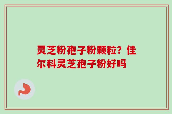 灵芝粉孢子粉颗粒？佳尔科灵芝孢子粉好吗