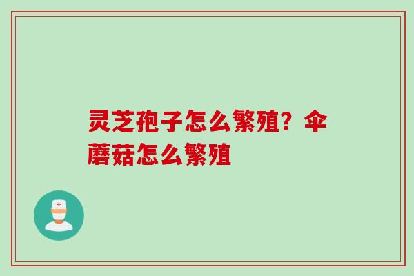 灵芝孢子怎么繁殖？伞蘑菇怎么繁殖