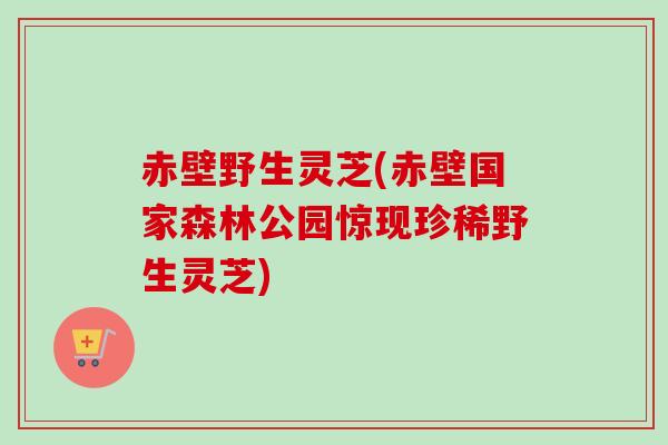 赤壁野生灵芝(赤壁国家森林公园惊现珍稀野生灵芝)