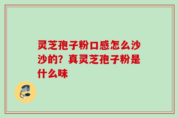 灵芝孢子粉口感怎么沙沙的？真灵芝孢子粉是什么味