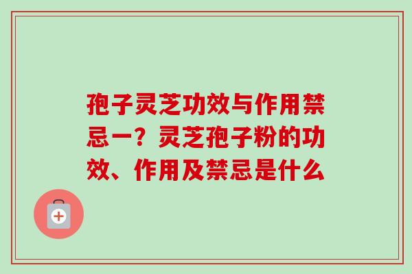 孢子灵芝功效与作用禁忌一？灵芝孢子粉的功效、作用及禁忌是什么