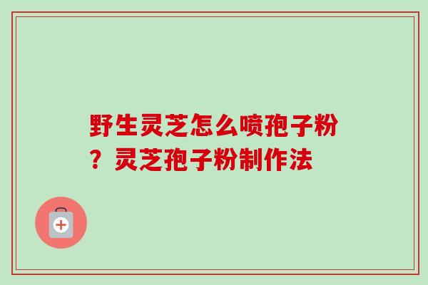 野生灵芝怎么喷孢子粉？灵芝孢子粉制作法