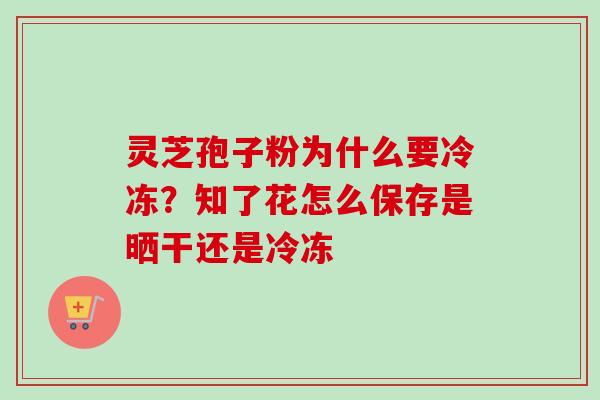 灵芝孢子粉为什么要冷冻？知了花怎么保存是晒干还是冷冻