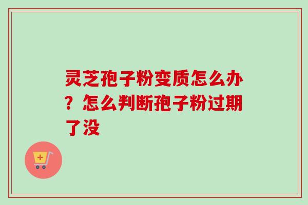 灵芝孢子粉变质怎么办?怎么判断孢子粉过期了没 灵芝孢子粉变质怎么办?怎么判断孢子粉过期了没