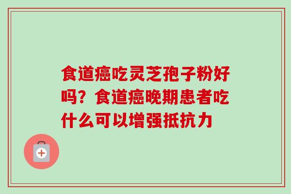 食道吃灵芝孢子粉好吗?食道晚期患者吃什么可以增强抵抗力 食道吃灵芝孢子粉好吗?食道晚期患者吃什么可以增强抵抗力