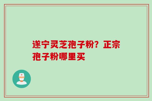遂宁灵芝孢子粉？正宗孢子粉哪里买