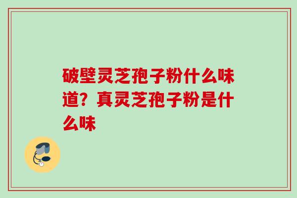 破壁灵芝孢子粉什么味道？真灵芝孢子粉是什么味