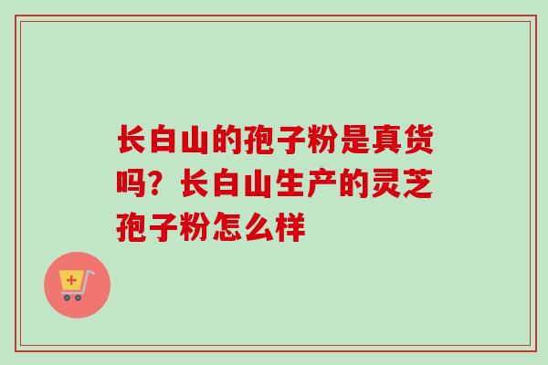 长白山的孢子粉是真货吗？长白山生产的灵芝孢子粉怎么样