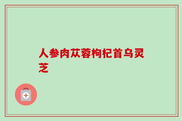 人参肉苁蓉枸杞首乌灵芝