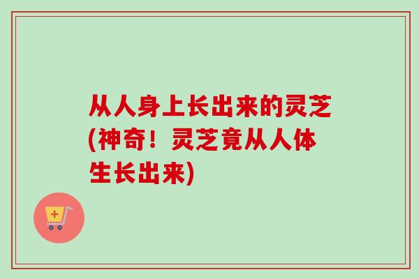 从人身上长出来的灵芝(神奇！灵芝竟从人体生长出来)
