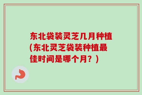 东北袋装灵芝几月种植(东北灵芝袋装种植最佳时间是哪个月？)