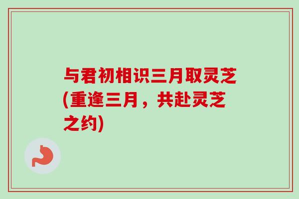 与君初相识三月取灵芝(重逢三月，共赴灵芝之约)