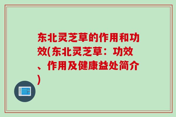 东北灵芝草的作用和功效(东北灵芝草：功效、作用及健康益处简介)